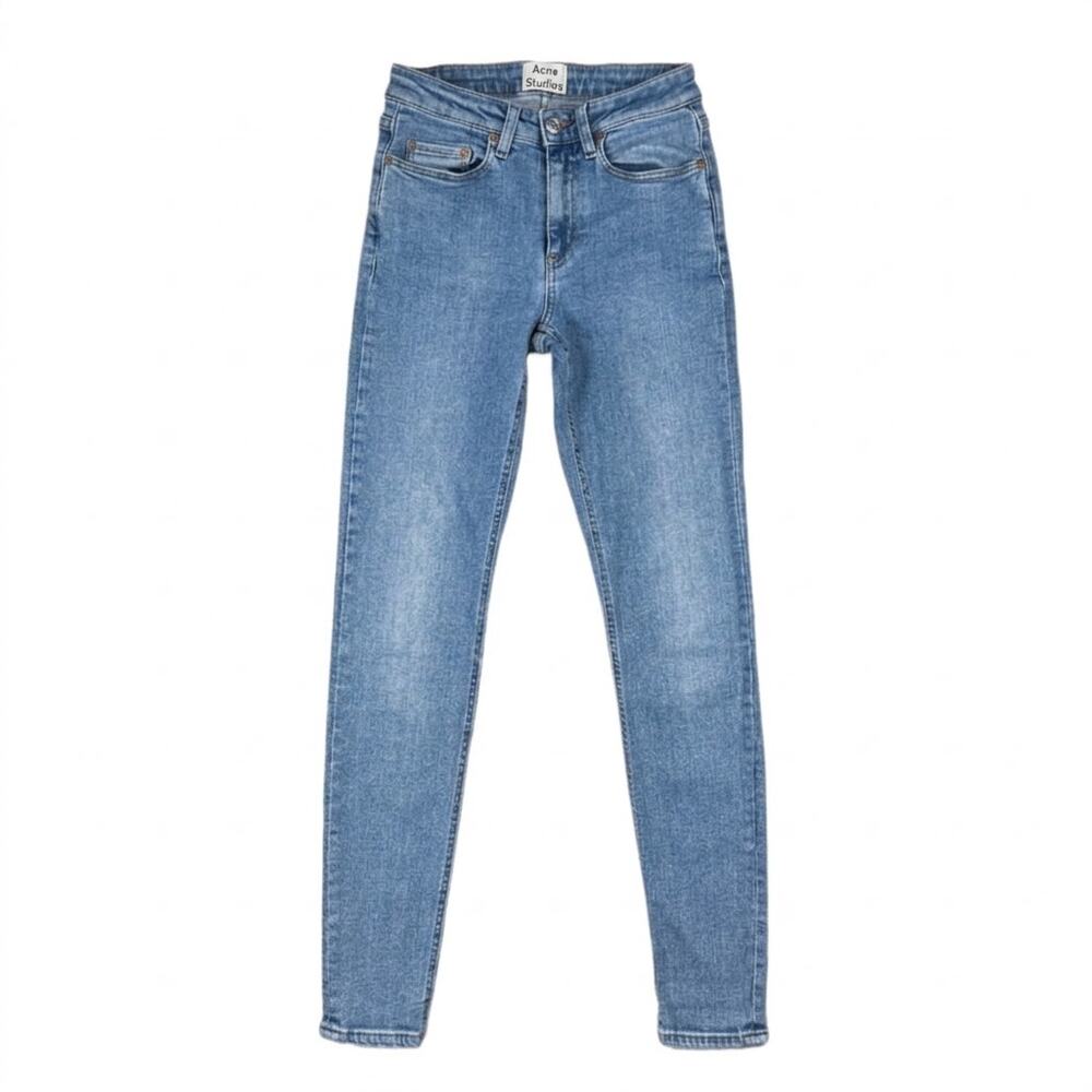 Acne Studios Skinny Denim Blue Stretch Mid Rise Jeans | Size 24